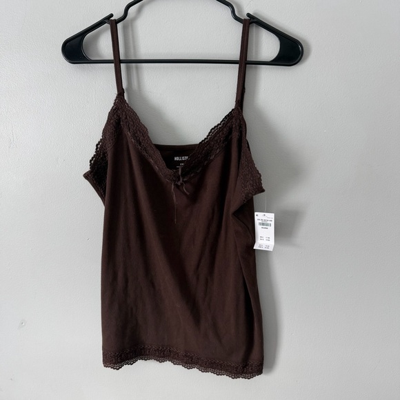 Hollister Tops - Hollister Dark Brown Lace Cami Top